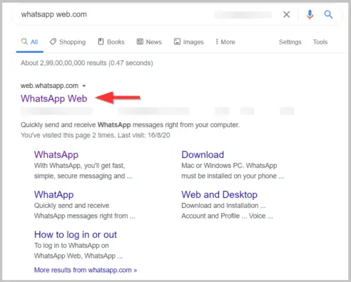 Launch WhatsApp Web On Desktop (Google Chrome)