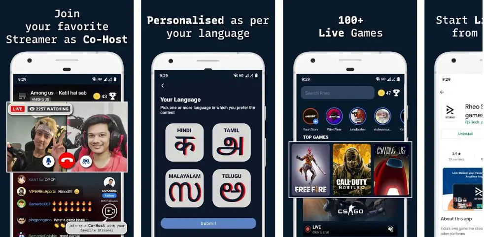 Rheo Game Livestream Live Chat Clips Esports 1 - 12 Best Live Game Streaming Apps For Android in 2024 Rheo - Game Livestream, Live Chat, Clips, Esports