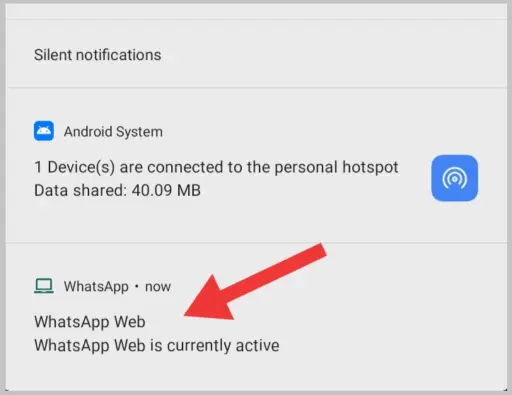 WhatsApp Web Notifcation on Android
