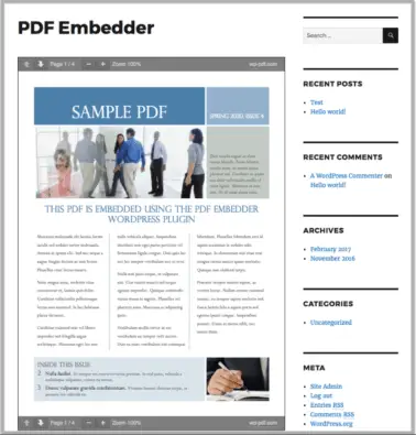 PDF Embedder - WordPress plugin to embed pdfs