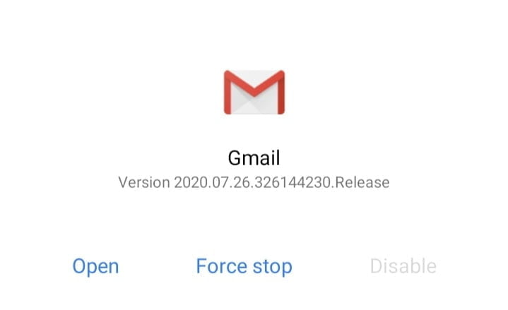 Force Stop Gmail App