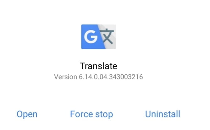 Force Stop Google Translate