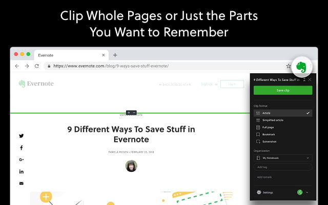 Evernote Web Clipper