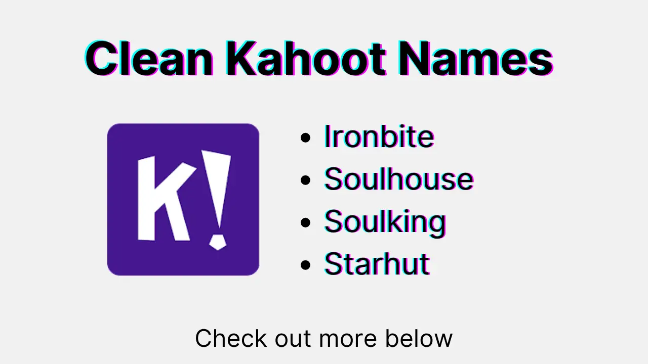 Clean Kahoot Names