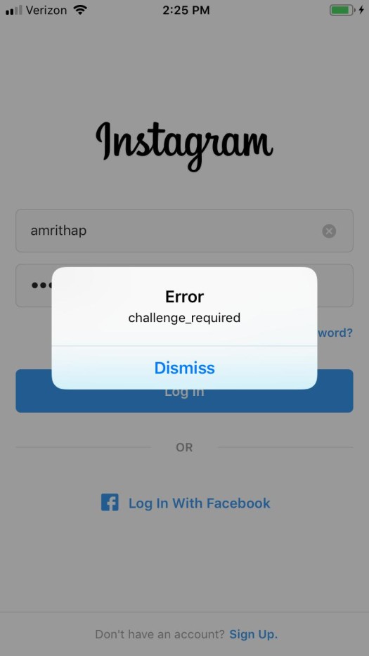 fix “challenge_required” error on Instagram