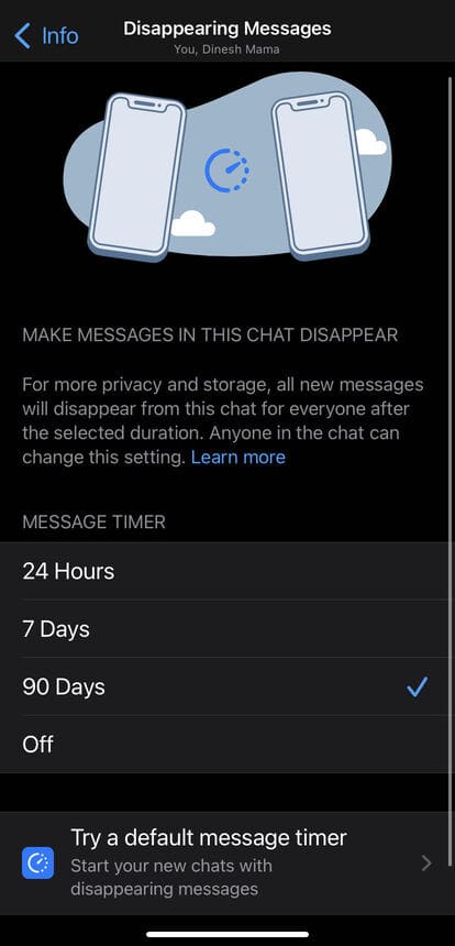 Clock icon on WhatsApp profile or groups pictures 