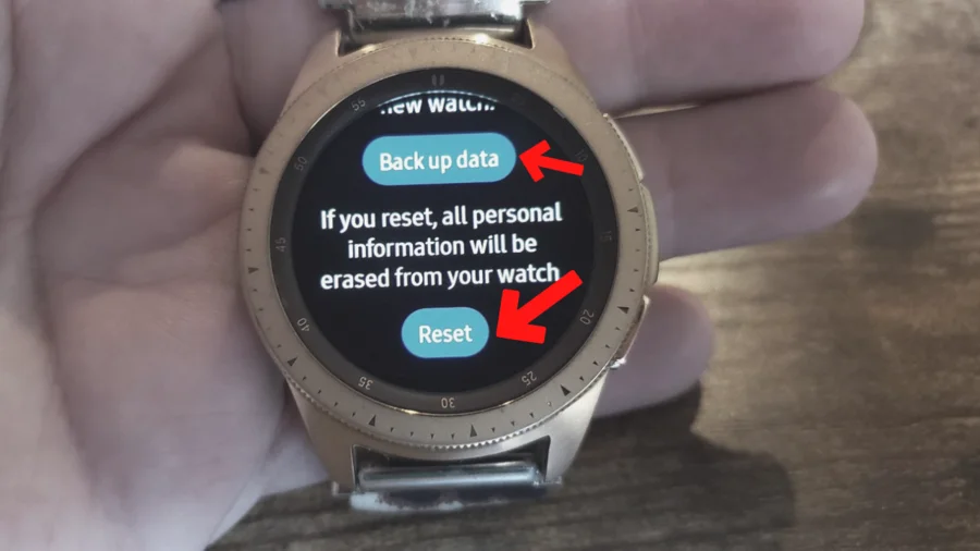Reset your watch to factory settings