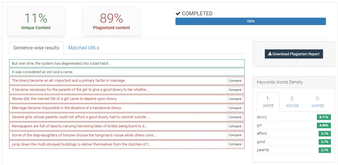 Use a plagiarism checker